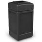Black waste container: square garbage bin Black waste container