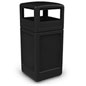 Black Trash Container with Lid Black Trash Container