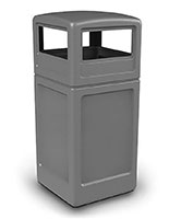 Gray Trash Container with Lid Gray Trash Container