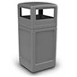 Gray Trash Container with Lid Gray Trash Container