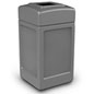 gray waste container with top opening gray waste container