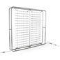 Frame for Illuminated Pop Up Backdrop Features Push-Button Poles for Easy Assembly Frame for illuminated pop up backdrop with 7.5' height