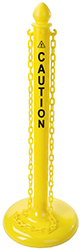 These outdoor crowd barrier posts have bright colors for maximum visibility outdoor crowd barrier posts
