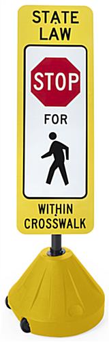 Portable Crosswalk Sign for School Zones Portable Crosswalk Sign, Yellow