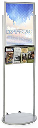 18 x 24 Mobile Poster Stand with 4 Leaflets with Non Glare Lens