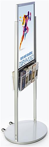Silver 22 x 28 Mobile Poster Display with 10 Information Pockets for Graphics