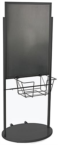 Black 24 x 36 Poster and Literature Stand with Wheels