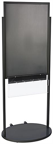 Black 24 x 36 Mobile Poster Display with 10 Literature Slots, Powder Coated