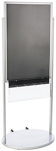 Mobile Silver 24 X 36 Poster Display with 10 Compartments