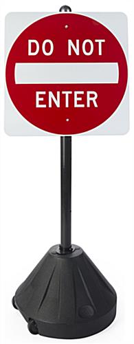 Do Not Enter Sign and Base Great for Parking Lots Do Not Enter Sign and Base, Black
