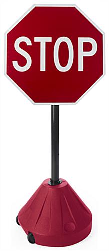 Portable Stop Sign Stand for School Zones Portable Stop Sign Stand, Red