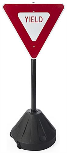 Yield Sign Stand Ideal for Businesses Yield Sign Stand, 52" Overall Height
