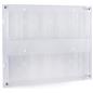Wall mounted magazine rack with clear acrylic pocket dividers
