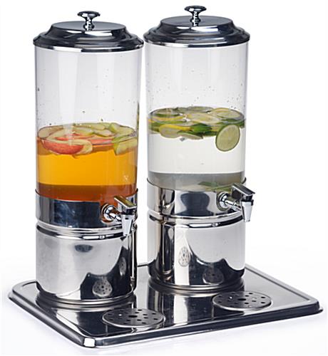 with (2) Compartments Drink Dispenser