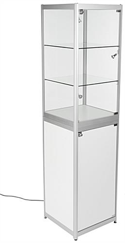 Trade Show Exhibit Case with Locking Bottom Base Cabinet Trade Show Exhibit Case