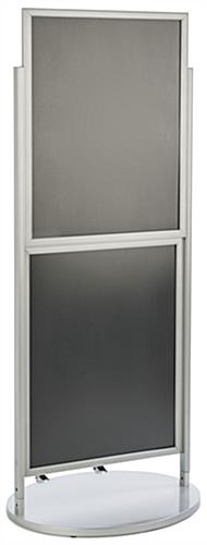 Silver Dual 22 x 28 Mobile Poster Display for Museums Silver Dual 22 x 28 Mobile Poster Display, Aluminum