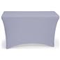 Gray stretch table cloth with open back