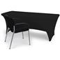 Black stretch table cloth with open back detail