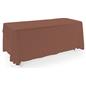 Brown 3-sided event table cloth in machine washable fabric
