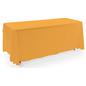 Gold 3-sided event table cloth in machine washable fabric