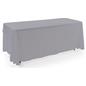 Grey 3-sided event table cloth in machine washable fabric