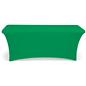 Kelly green stretch table cloth with seamless design