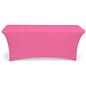 Pink stretch table cloth with seamless fit
