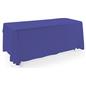 Royal blue 3-sided event table cloth in machine washable fabric