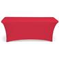 Red stretch table cloth with seamless design