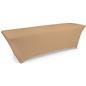 Tan stretch table cloth