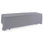Grey 3-sided event table cloth in machine washable polyester fabric