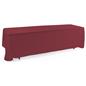 Burgundy 3-sided event table cloth in machine washable polyester fabric