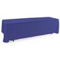 Royal blue 3-sided event table cloth in machine washable polyester fabric
