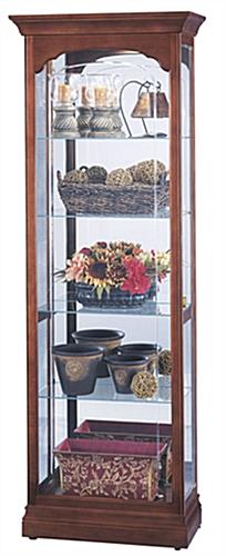 Wood Showcase : Windsor Cherry, 76"h w/Lighting - Portland by Howard Miller Portland by Howard Miller