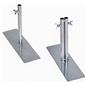 The panels are stabilized by sturdy iron feet