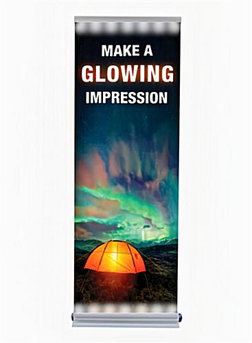 Glow Retractable Banner Stand with LED Lights