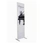 Oblique view of the 24"W Elegance Glide Tension Fabric Display with Custom Graphics
