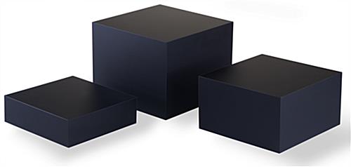 Matte Black Acrylic Cube Set of 3 Matte Black Acrylic Cube Set of 3