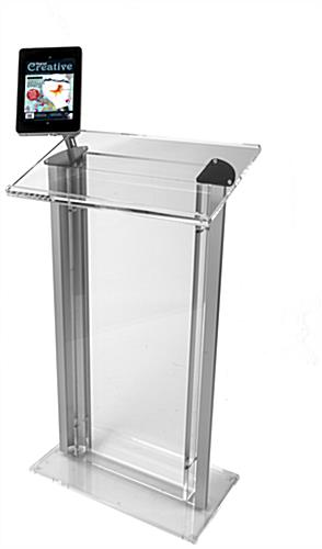 Acrylic Lectern & Clamping Enclosure Speech Stand for iPad