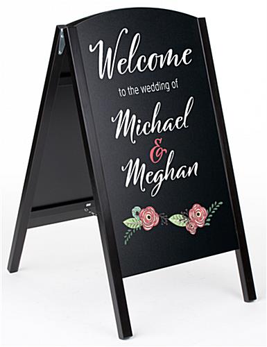 Custom Chalkboard Sign with Digital Printing - Great for Weddings Black custom chalkboard sign with digital printing