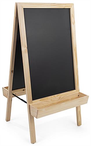 Chalkboard Sidewalk Sign with Planter Bottom Helps You Create a Fun, Changable Advertising Display Chalkboard sidewalk sign with planter bottom and double write-on surfaces