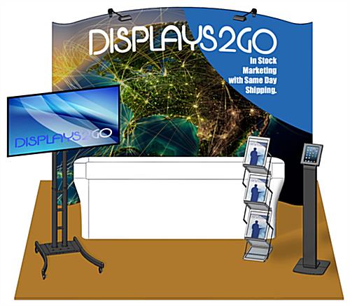 10 x 10 Trade Show Booth Package Great for Businesses 10 x 10 Trade Show Booth Package with Printed Backdrop Banner