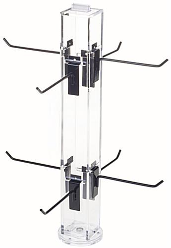 Empty Rotating Display 6" Hook Black Counter Spinner Rack w/o Props