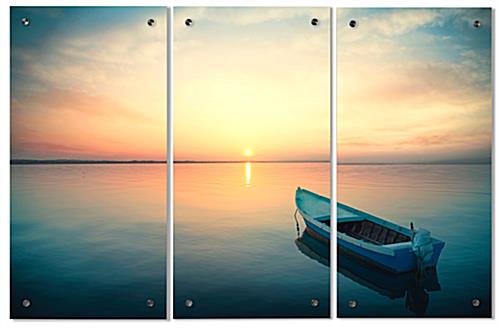 Contemporary Acrylic Triptych Wall Art Modern Style Acrylic Triptych Wall Art
