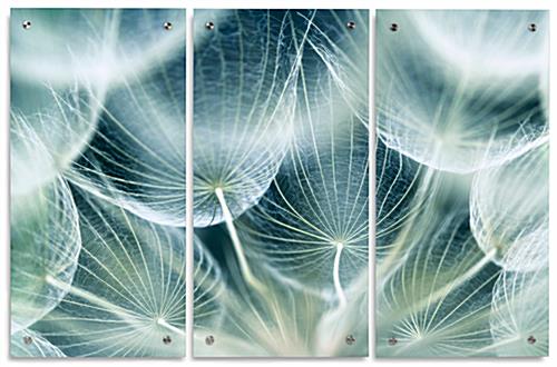Acrylic Abstract Triptych Art Abstract Triptych Art with .25" Thick Panels