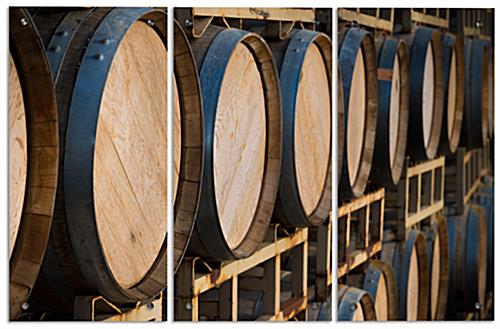 Wine Themed Triptych Great for Restaurants Wine Themed Triptych with 3 Panels