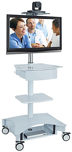 Hospital Computer Cart with Universal Screen Mount Hospital Computer Cart Supports Single 32" Display