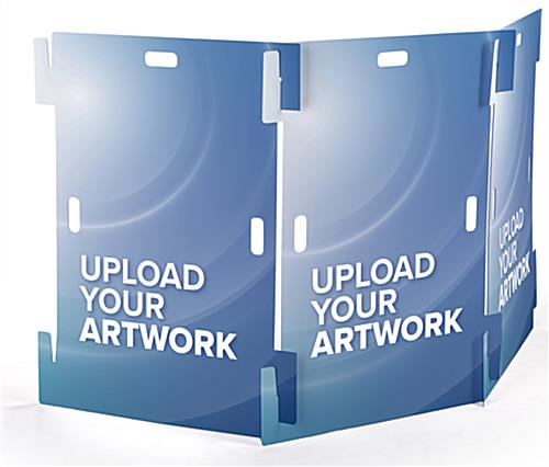 This Maintenance Safety Barrier Blocks Off Quarantined areas Maintenance safety barrier with customized graphics
