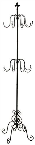 Wrought Iron Coat Rack with Rotating Hooks Wrought Iron Coat Rack with (16) Hooks
