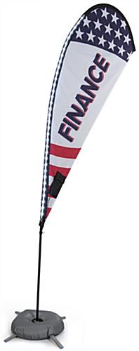 Use This Illuminated LED Teardrop Banner for Advertising Outside 102 inch tall Illuminated LED teardrop banner